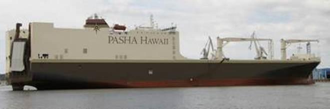 Pasha's new roll on/roll off carrier, M/V Marjorie C - Pasha's logistical support © Transpacific YC.